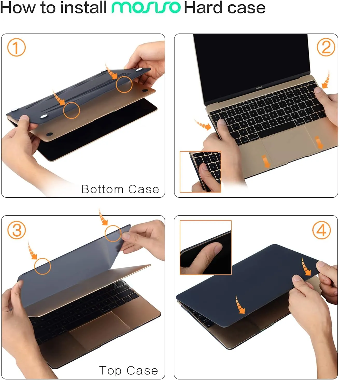 MOSISO Compatible with MacBook 12 inch Case with Retina Display (Model: A1534, Release 2017 2016 2015), Plastic Hard Shell Case & Keyboard Cover Skin, Crystal Clear