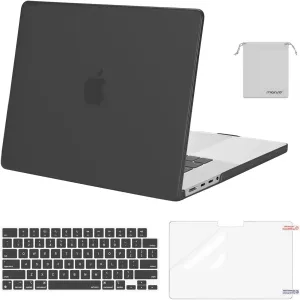 MOSISO Compatible with MacBook Pro 16 inch Case 2025 2024 2023 2022 2021 M4 M3 M2 M1 A3403 A3186 A2991 A2780 A2485 Pro Max, Plastic Hard Shell&Keyboard Cover&Screen Film&Storage Bag, Space Gray