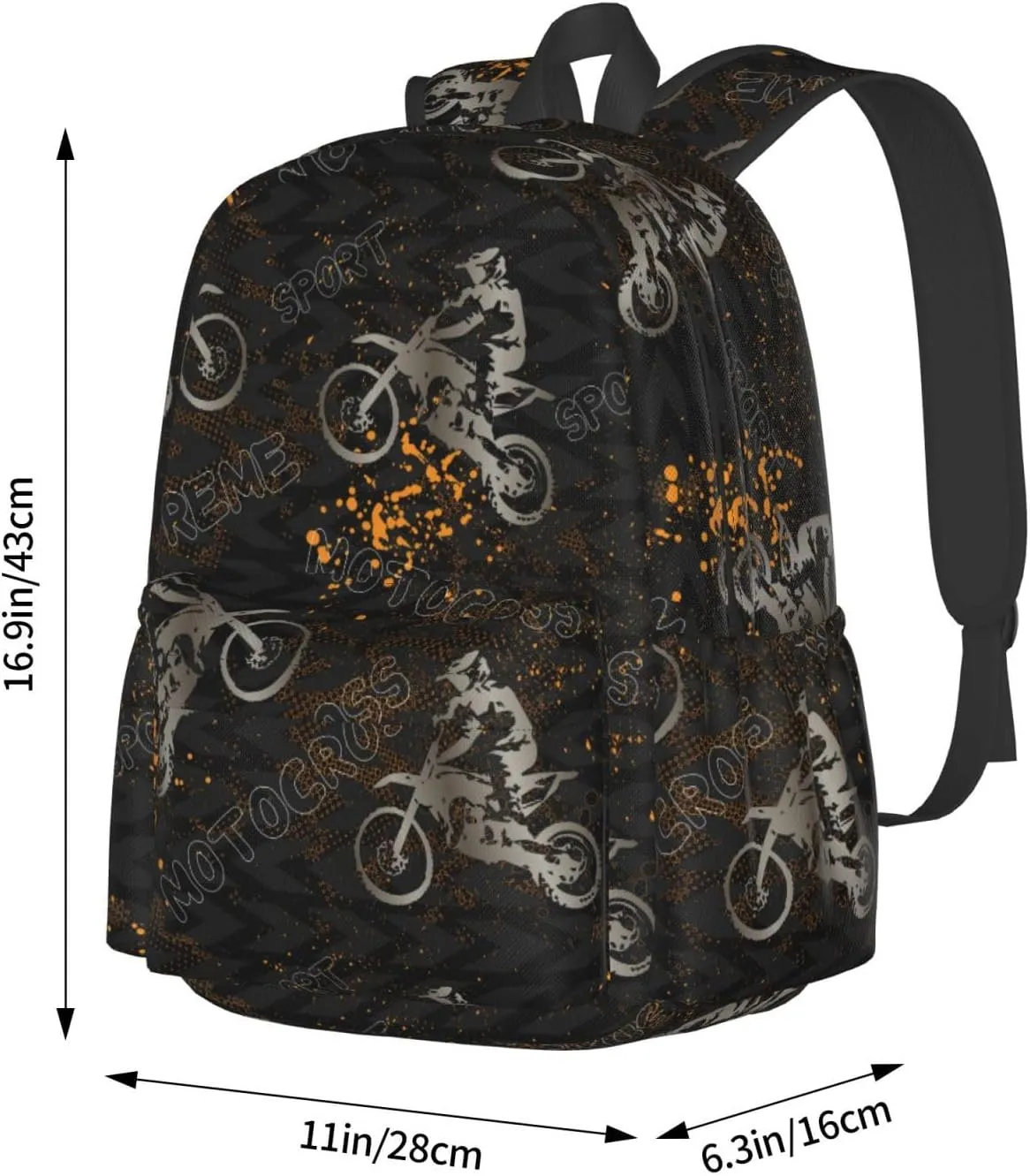 Motorcycle Casual Daypack Laptop Bag School Bookbag Travel Backpack For Kids Teen Boy Girl