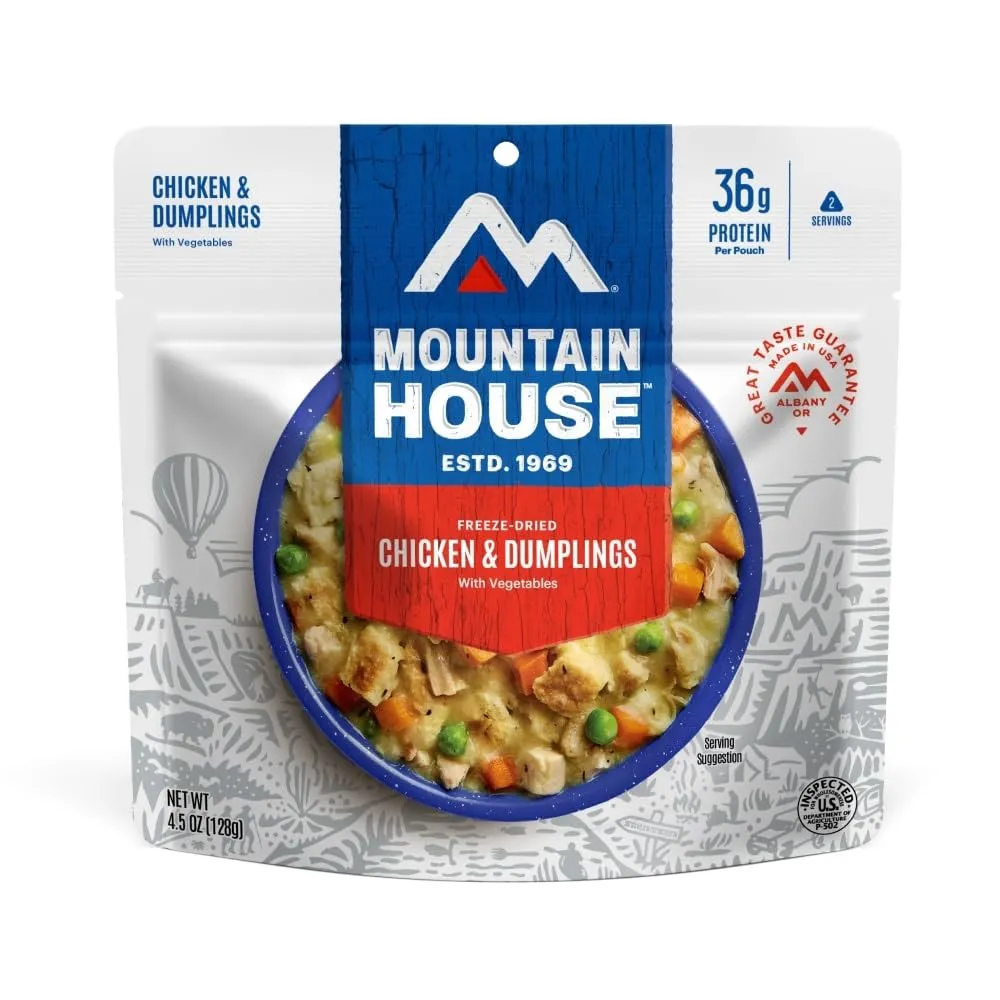Mountain House Chicken & Dumplings | Freeze Dried Backpacking & Camping Food |6-Pack