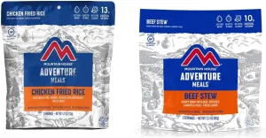 Mountain House Chicken Fried Rice (2 Servings) | Freeze Dried Backpacking & Camping Food | Gluten-Free and Mountain House Beef Stew (2 Servings) | Freeze Dried Backpacking & Camping Food | Gluten-Free