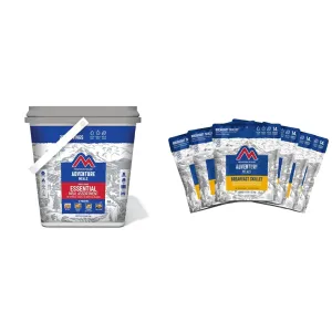Mountain House Essential Bucket | Freeze Dried Backpacking & Camping Food | 22 Servings | Gluten-Free & Breakfast Skillet | Freeze Dried Backpacking & Camping Food | 6-Pack | Gluten-Free