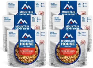 Mountain House Pad Thai with Chicken | Freeze Dried Backpacking & Camping Food |6-Pack | Gluten-Free
