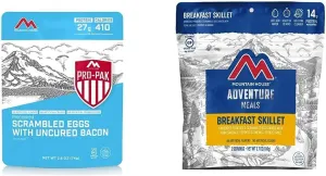 Mountain House Scrambled Eggs with Bacon Pro-Pak   Mountain House Breakfast Skillet | Freeze Dried Backpacking & Camping Food
