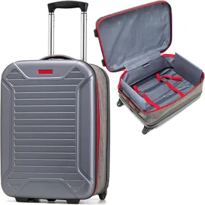 Multi-functional Foldable Suitecase, Space Separation Design, Hard Shell Storage Box, For Business Travel (Color : Red, Size : 20inch)