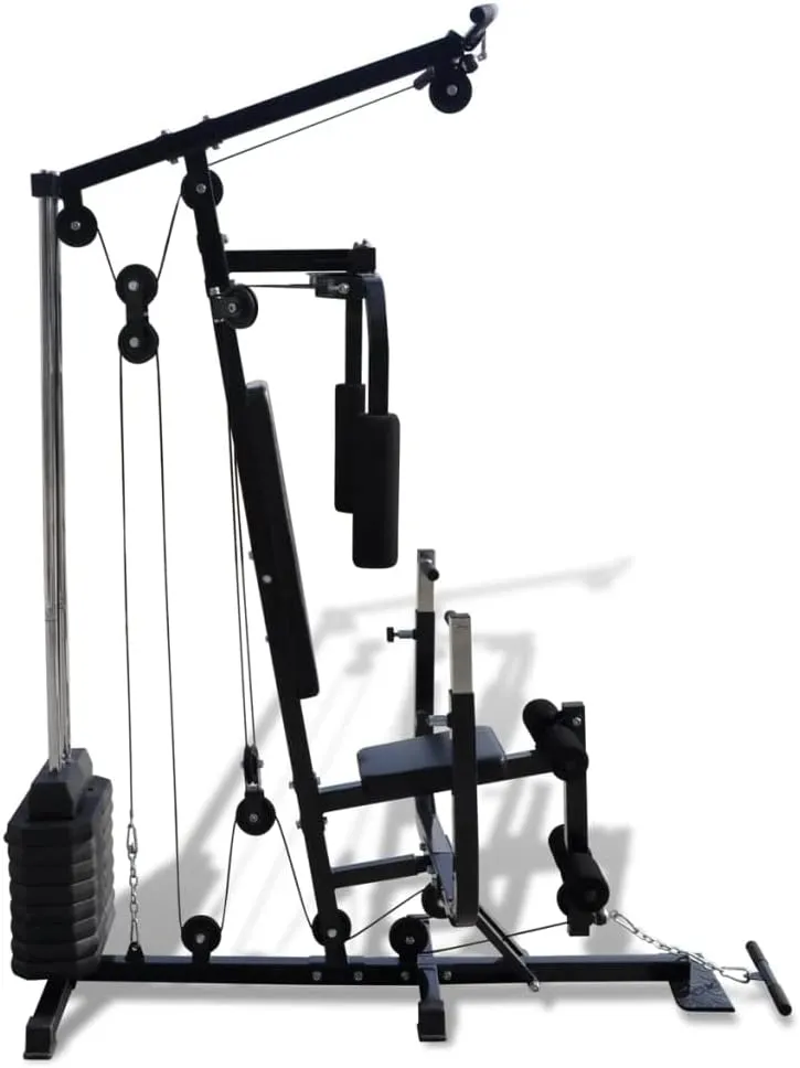 Multi-use Gym Utility Fitness Machine, Home Gym Multi-Functional Workout Station for Full Body Strength Training Equipment (Style L)