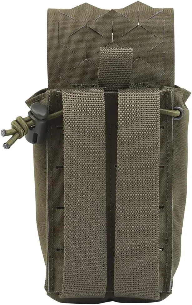 Multifunctional MOLLE Walkie Talkie Pouch,Tactical Quick Release Chest Hang Magazine Pouches Carrier Radio Bag for Hunting Airsoft