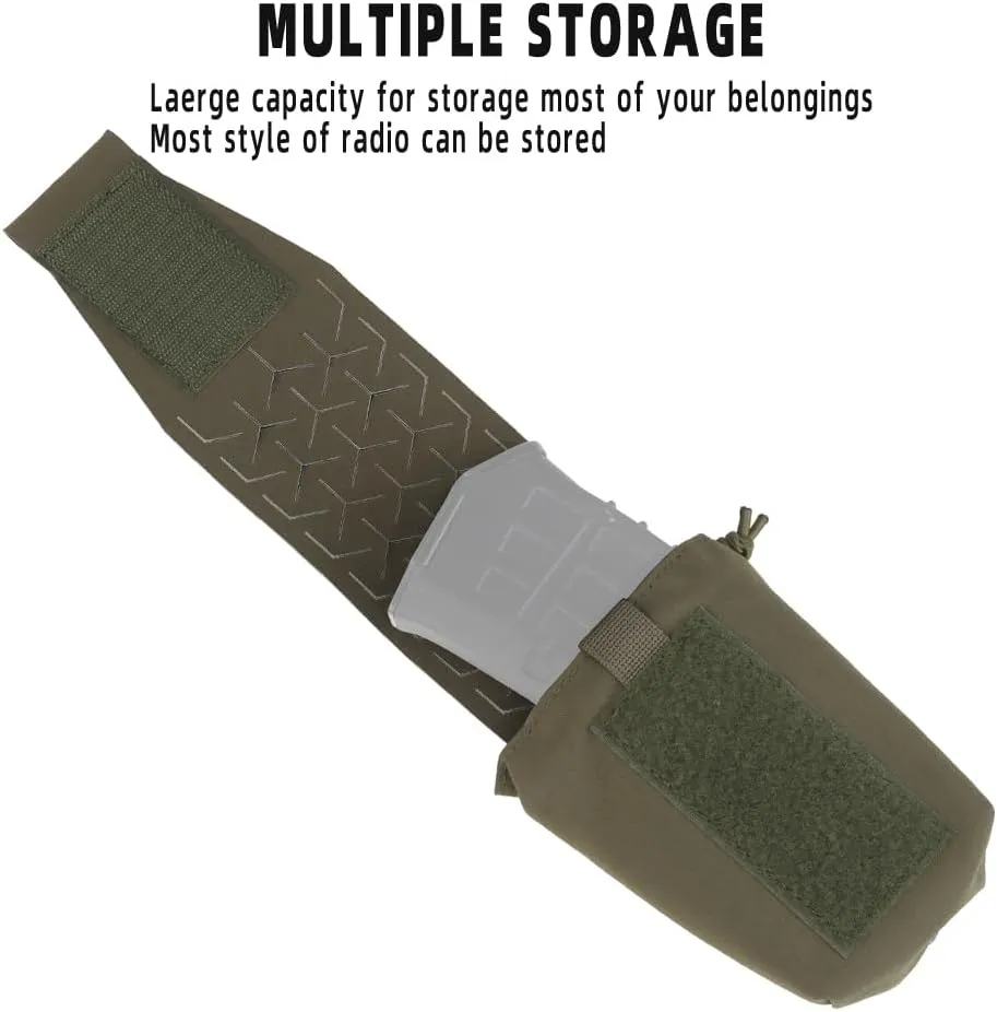 Multifunctional MOLLE Walkie Talkie Pouch,Tactical Quick Release Chest Hang Magazine Pouches Carrier Radio Bag for Hunting Airsoft
