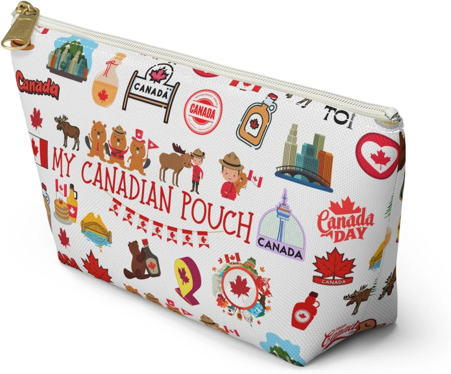 My Canadian Pouch An Utility Pouch Travel Bag, Makeup Cosmetic Bag Canada Traveling Birthday Gift