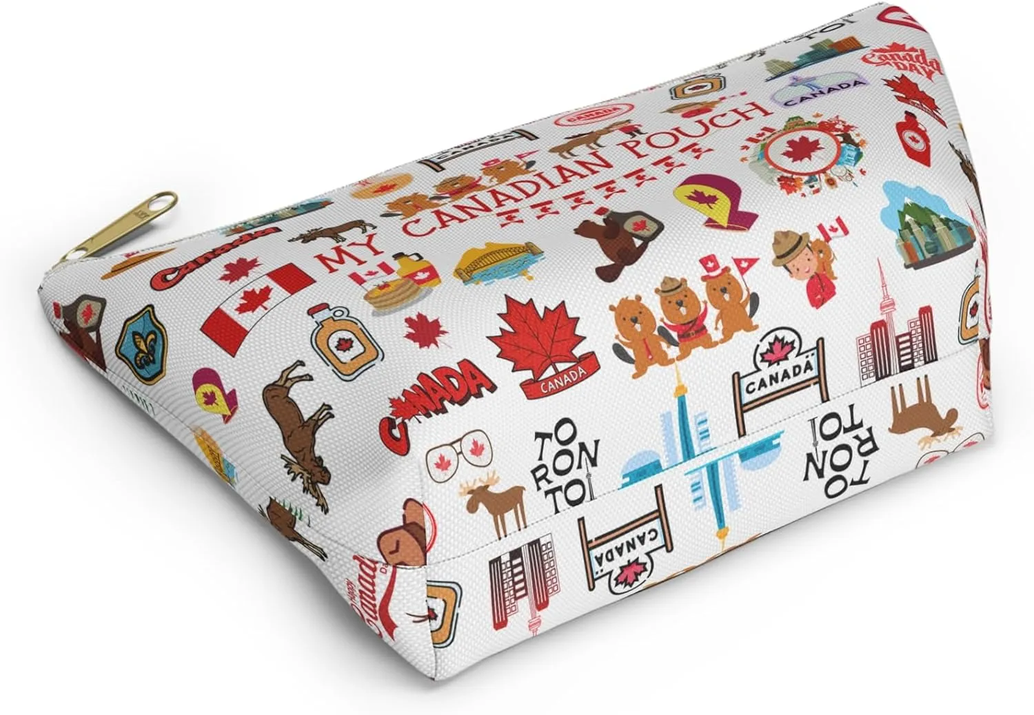 My Canadian Pouch An Utility Pouch Travel Bag, Makeup Cosmetic Bag Canada Traveling Birthday Gift