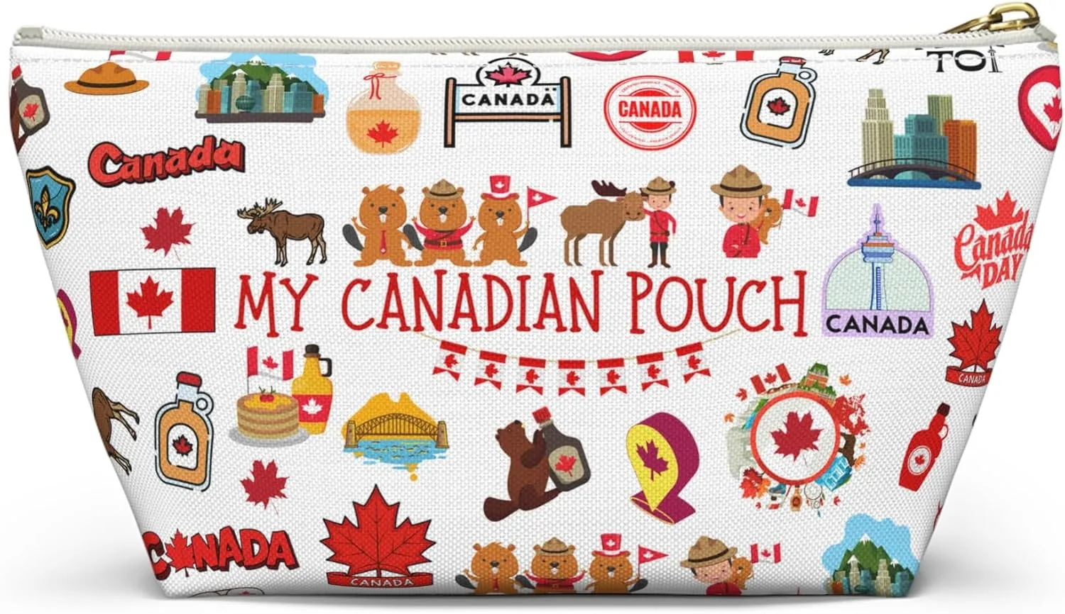 My Canadian Pouch An Utility Pouch Travel Bag, Makeup Cosmetic Bag Canada Traveling Birthday Gift