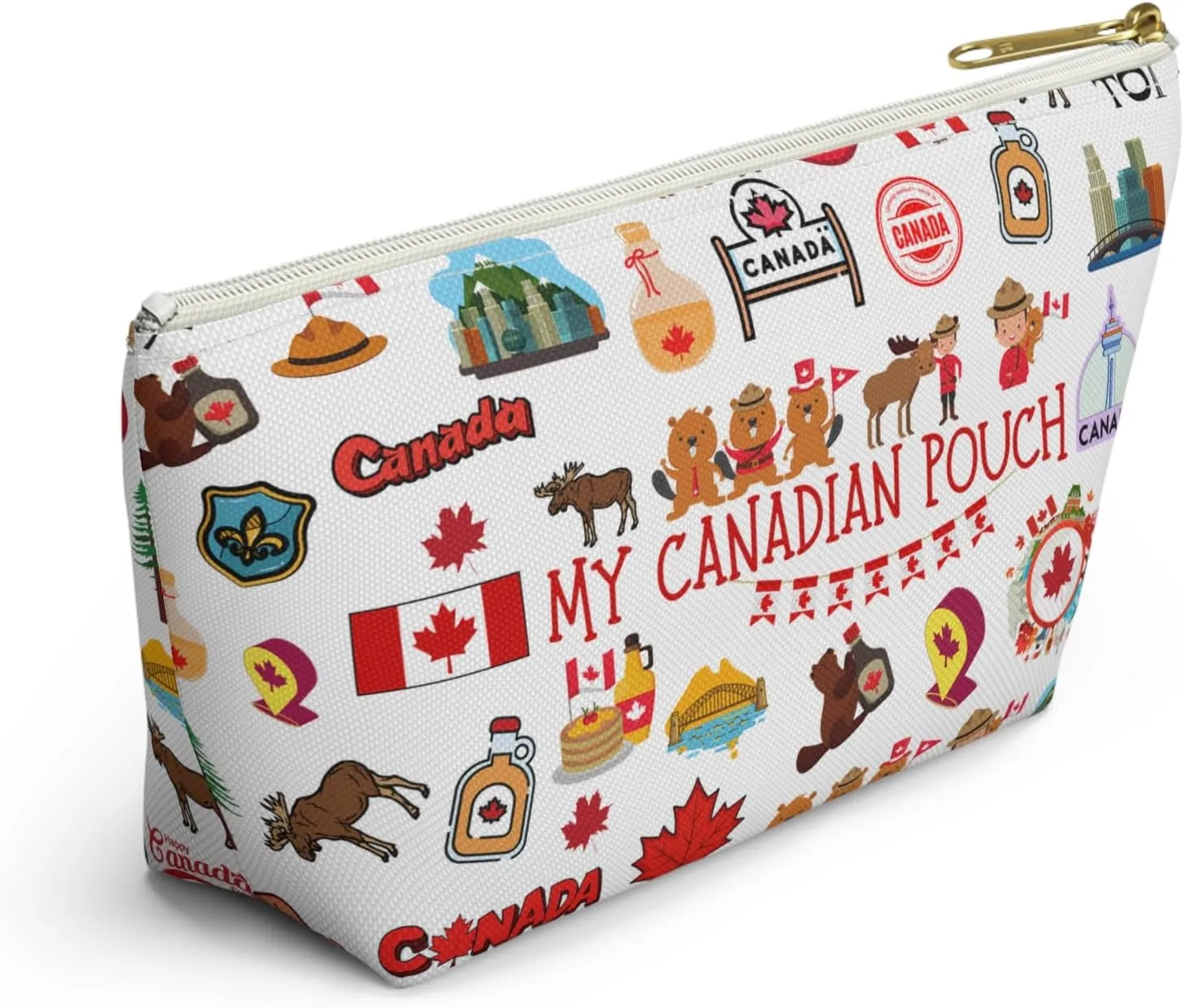 My Canadian Pouch An Utility Pouch Travel Bag, Makeup Cosmetic Bag Canada Traveling Birthday Gift