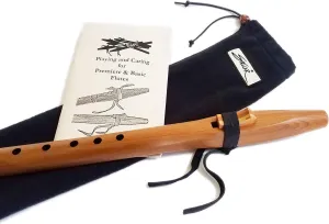 Native American Style A Cedar Beginner Flute Package for Small Hands With Book and Bag by Stellar Flutes