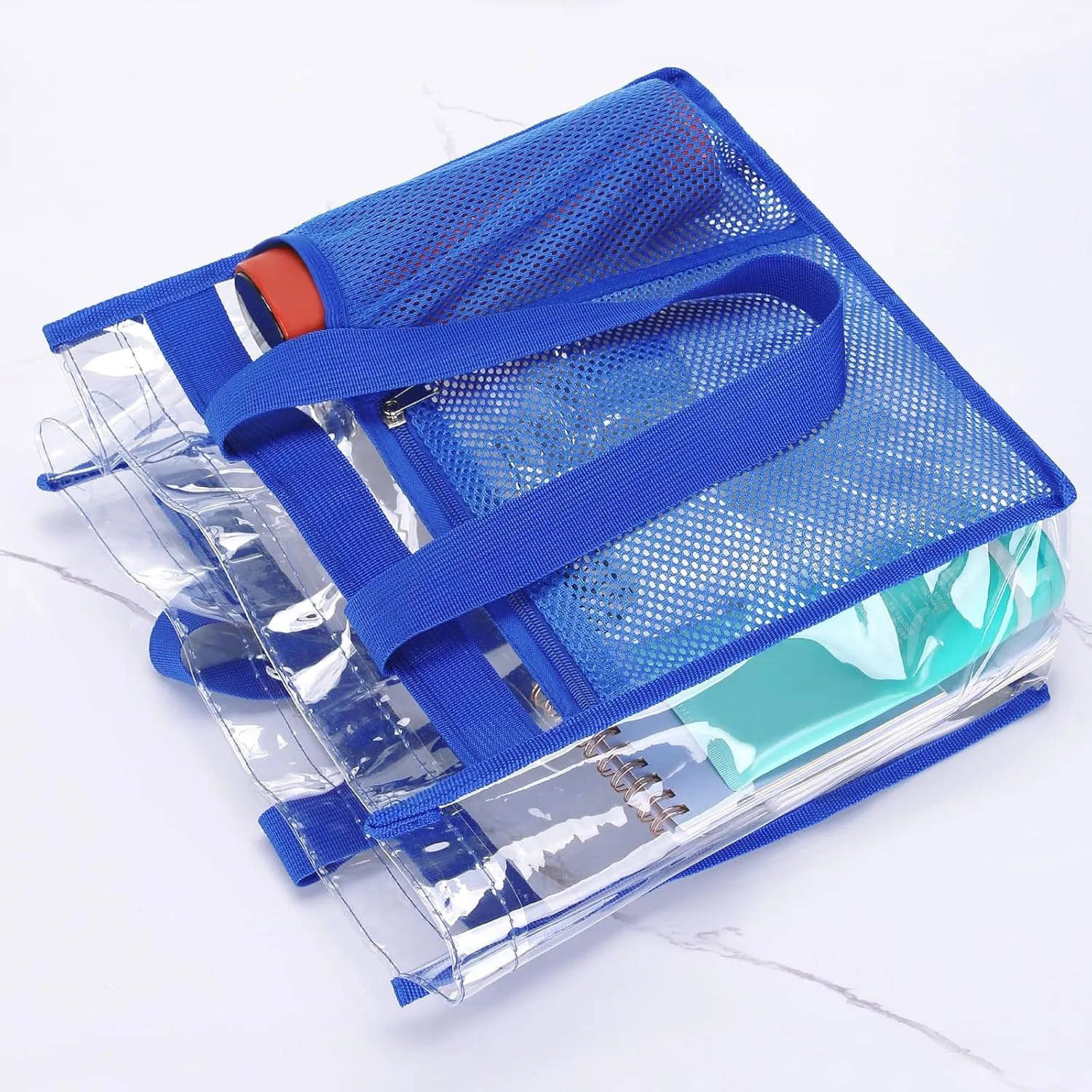 NATURAL STYLE 2-PACK Clear Bag Stadium Approved, Multifunction Clear Tote Bag for Travel Festival Work Concerts