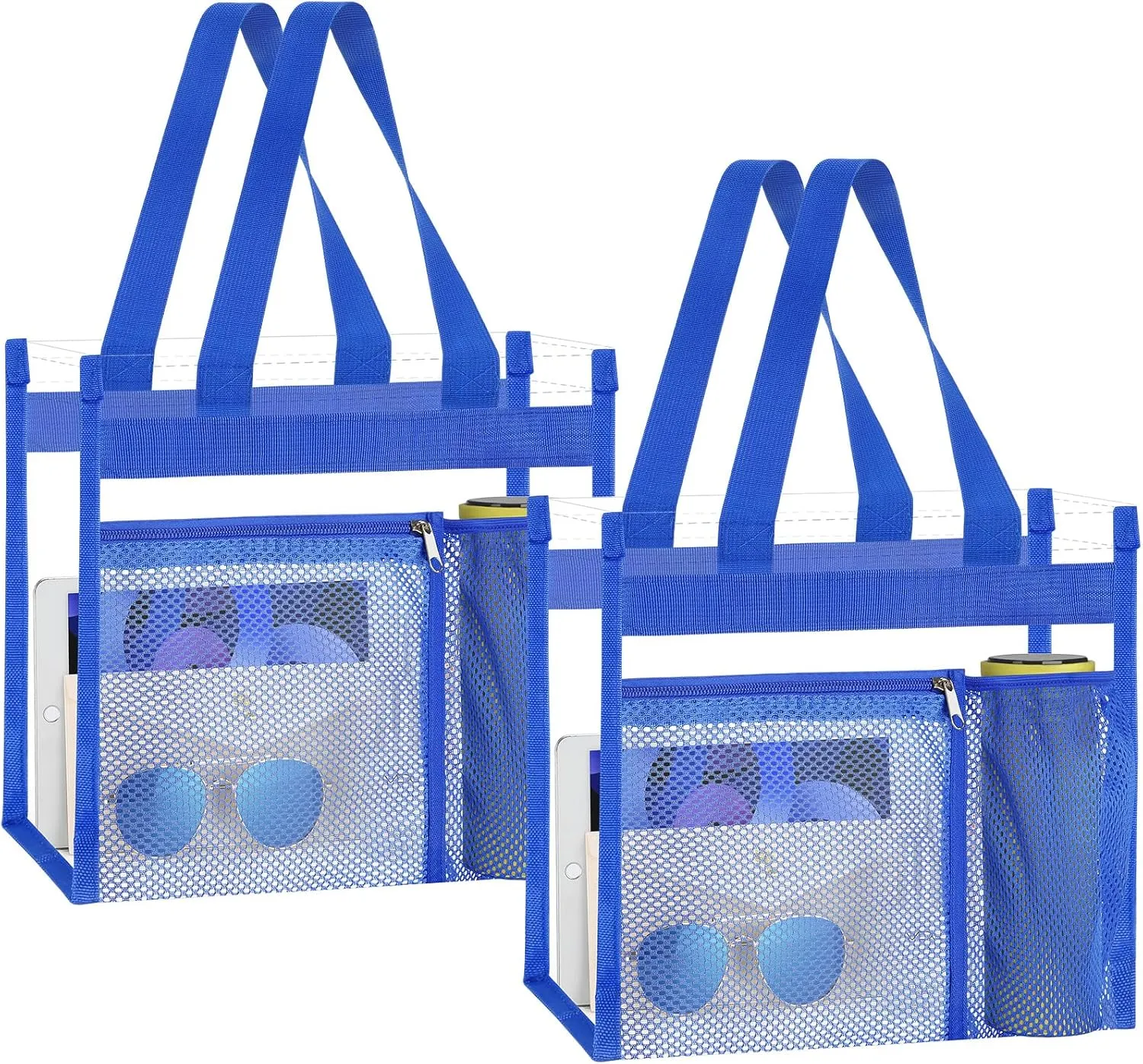 NATURAL STYLE 2-PACK Clear Bag Stadium Approved, Multifunction Clear Tote Bag for Travel Festival Work Concerts