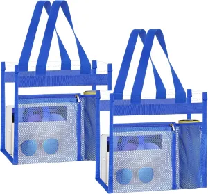 NATURAL STYLE 2-PACK Clear Bag Stadium Approved, Multifunction Clear Tote Bag for Travel Festival Work Concerts