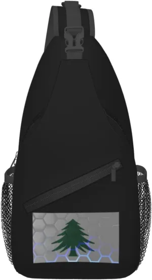 Naval Ensign Of Massachusetts Crossbody Bags For Women Men Chest Backpack Gym Shoulder Bag Travel Outdoor Sports Casual Crossbody Bags