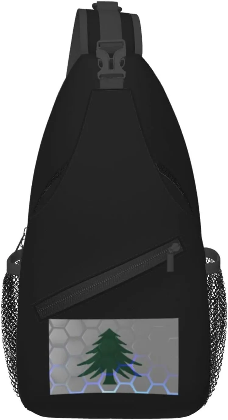 Naval Ensign Of Massachusetts Crossbody Bags For Women Men Chest Backpack Gym Shoulder Bag Travel Outdoor Sports Casual Crossbody Bags