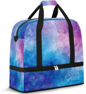 Nebula Fantasy Travel Duffel Bag, Travel Essentials, Gym Bag for Women, Weekender Overnight Bag With Shoes Compartment, Carry On Bags for Airplanes