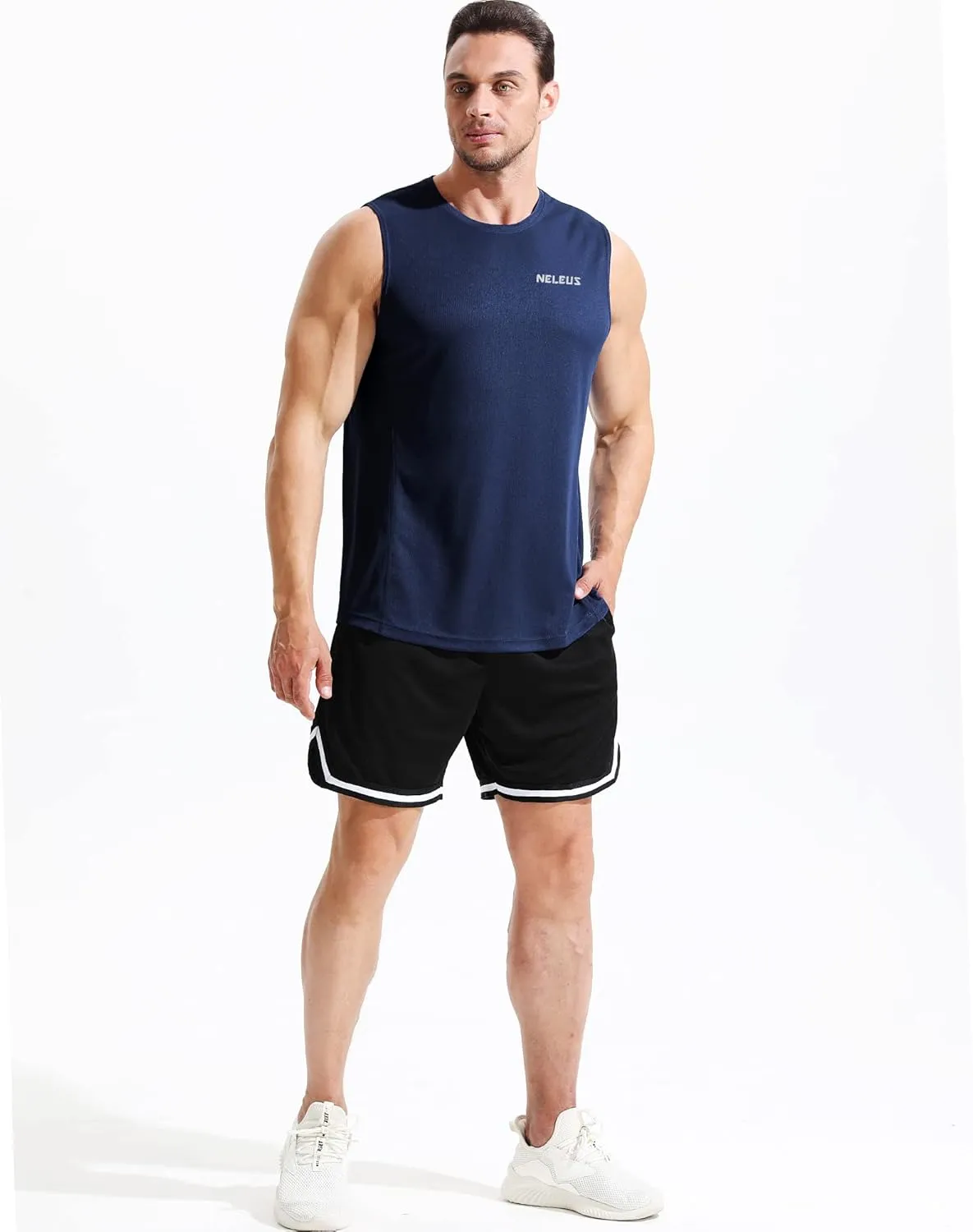 NELEUS Men's Dry Fit Workout Running Muscle Tank Top