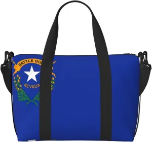Nevada State Flag Duffel Bags for Traveling - Lightweight Personal Item Travel Bags, Gym Bags for Men and Women