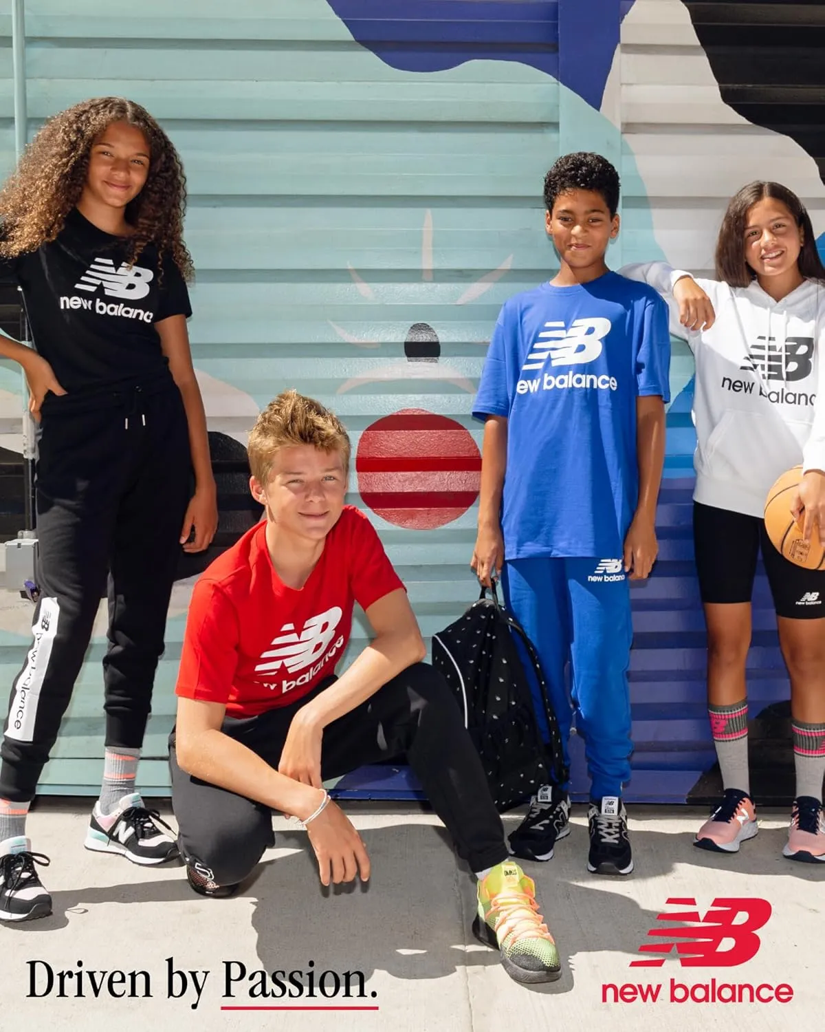 New Balance Boys' Active T-Shirts - 4 Pack Short Sleeve Crew Neck Athletic Performance Dry Fit Shirts for Boys (Sizes: 4-20)