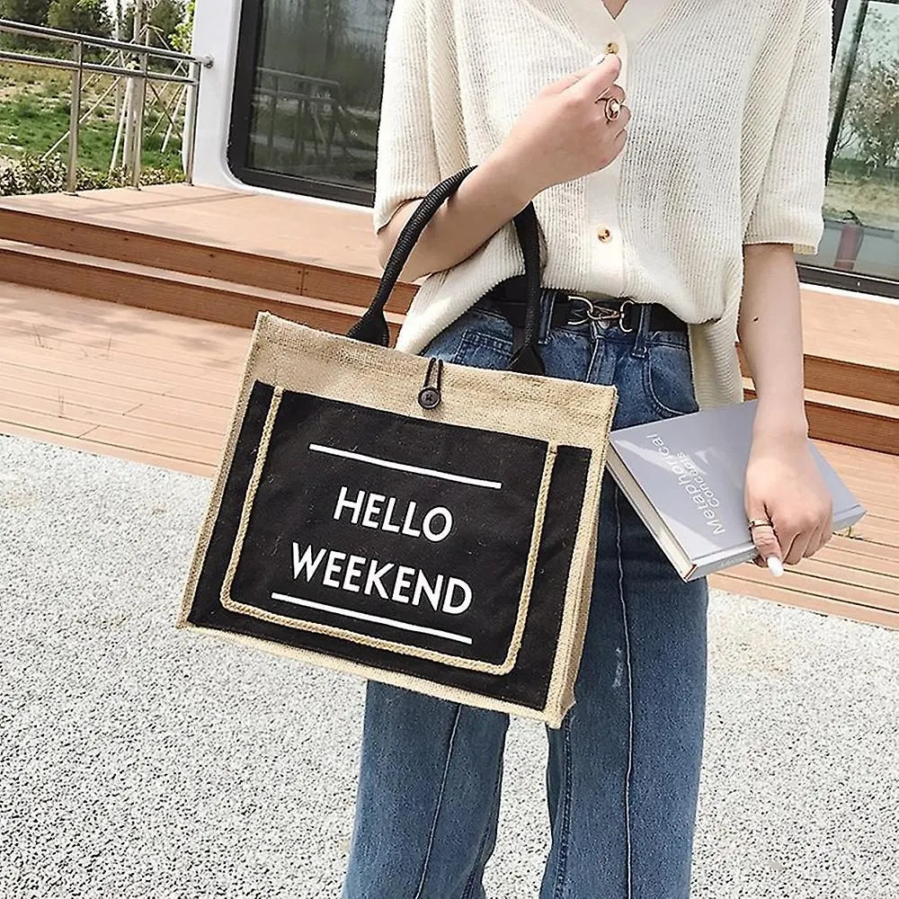 New Canvas Cotton Hemp Color Bump Tote Bag Trend One Shoulder Handbag Bag