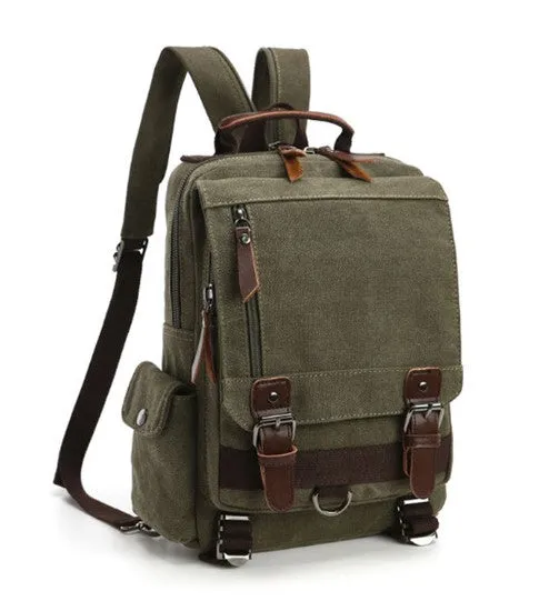 New Style Small Convertible Canvas Backpack