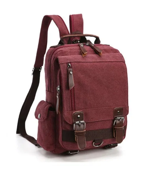 New Style Small Convertible Canvas Backpack