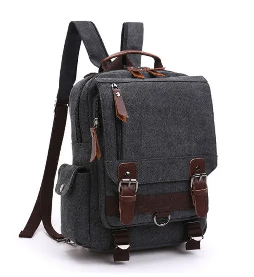 New Style Small Convertible Canvas Backpack