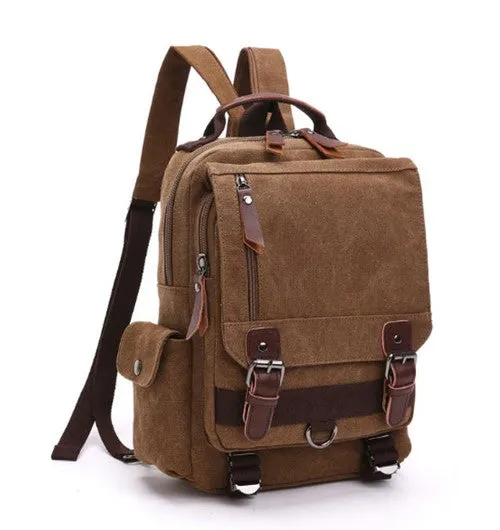 New Style Small Convertible Canvas Backpack