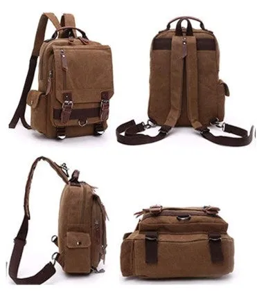 New Style Small Convertible Canvas Backpack