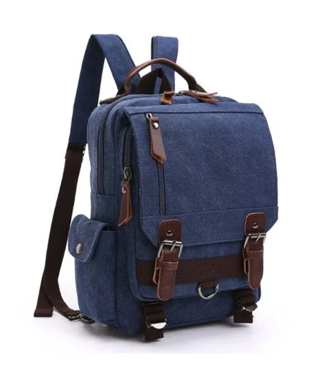 New Style Small Convertible Canvas Backpack