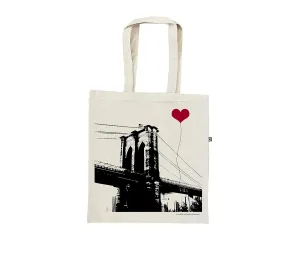 New York Brooklyn Bridge Recycled Cotton Canvas Tote Bag