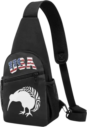 New Zealand Fern,Casual one-shoulder crossbody chest bag, fashionable crossbody chest bag