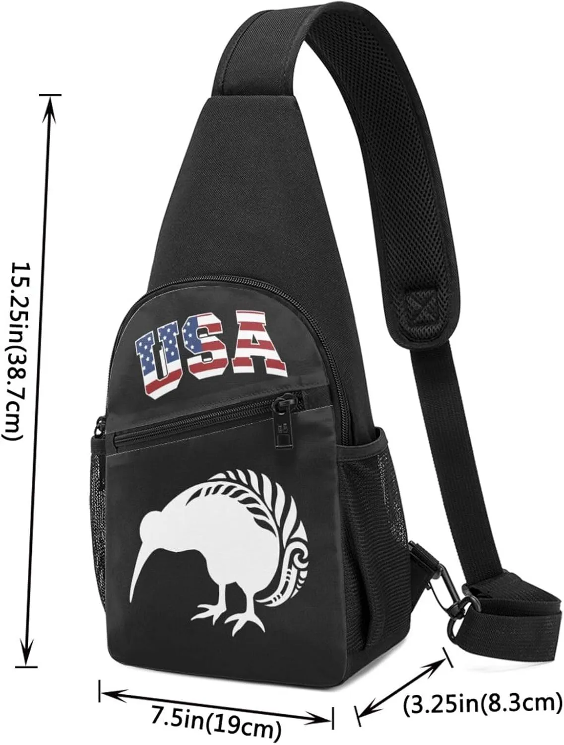 New Zealand Fern,Casual one-shoulder crossbody chest bag, fashionable crossbody chest bag