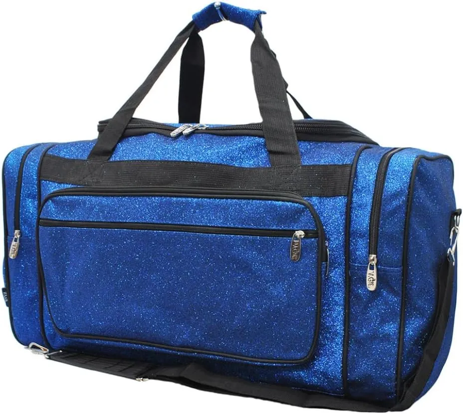 NGIL Canvas 23" inch Duffle Bag (Royal Blue Glitter)