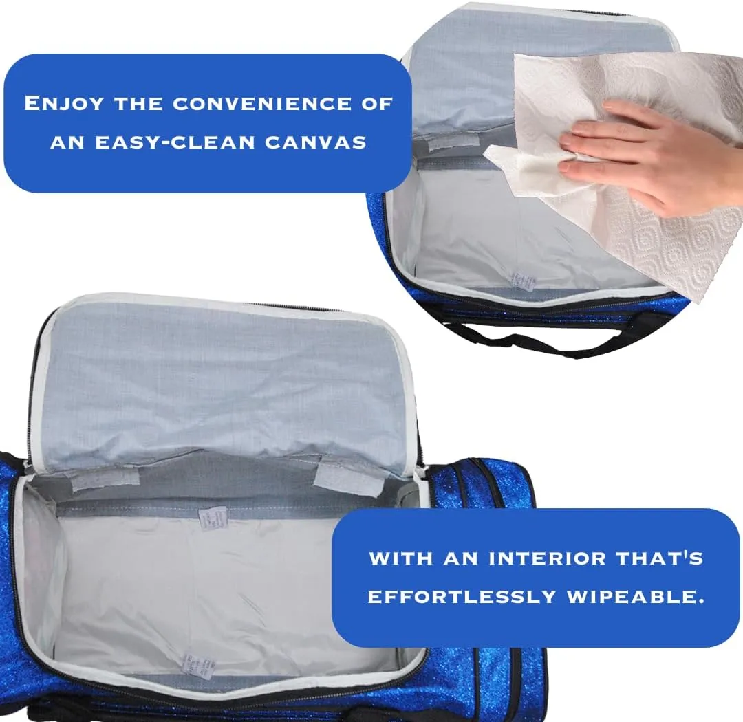 NGIL Canvas 23" inch Duffle Bag (Royal Blue Glitter)