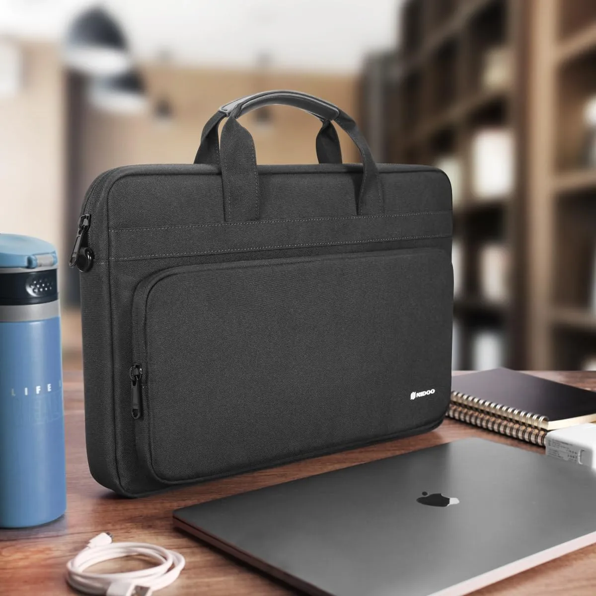 NIDOO 14-15 inch Laptop Shoulder Bag Briefcase Messenger Sleeve for 15" MacBook Air M2 / 15" Surface Laptop 5 4 3/16" MacBook Pro M3 M2 M1 / 15" Dell Latitude 5540/15" Lenovo ThinkBook 15 Gen 4