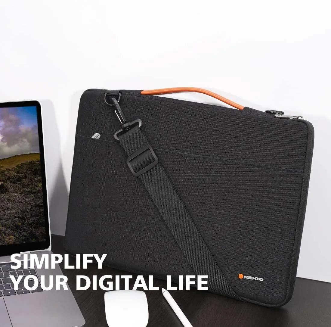 NIDOO 17.3 inch Laptop Sleeve Case Notebook Shoulder Bag Carrying Bag Water-Resistant Handbag for 17.3" Gaming Pavilion 17 / P73 P17 / Inspiron 17 / G7 17 / Precision 17 7740 7750 / Chromebook 317