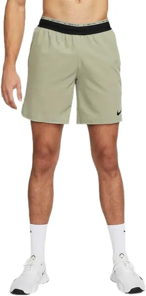 Nike Men's Dri Fit Flex Rep Pro Collection Unlined Training Shorts, Neutral Olive/Black, US L-Tall (as1, Alpha, l, Regular, Tall)