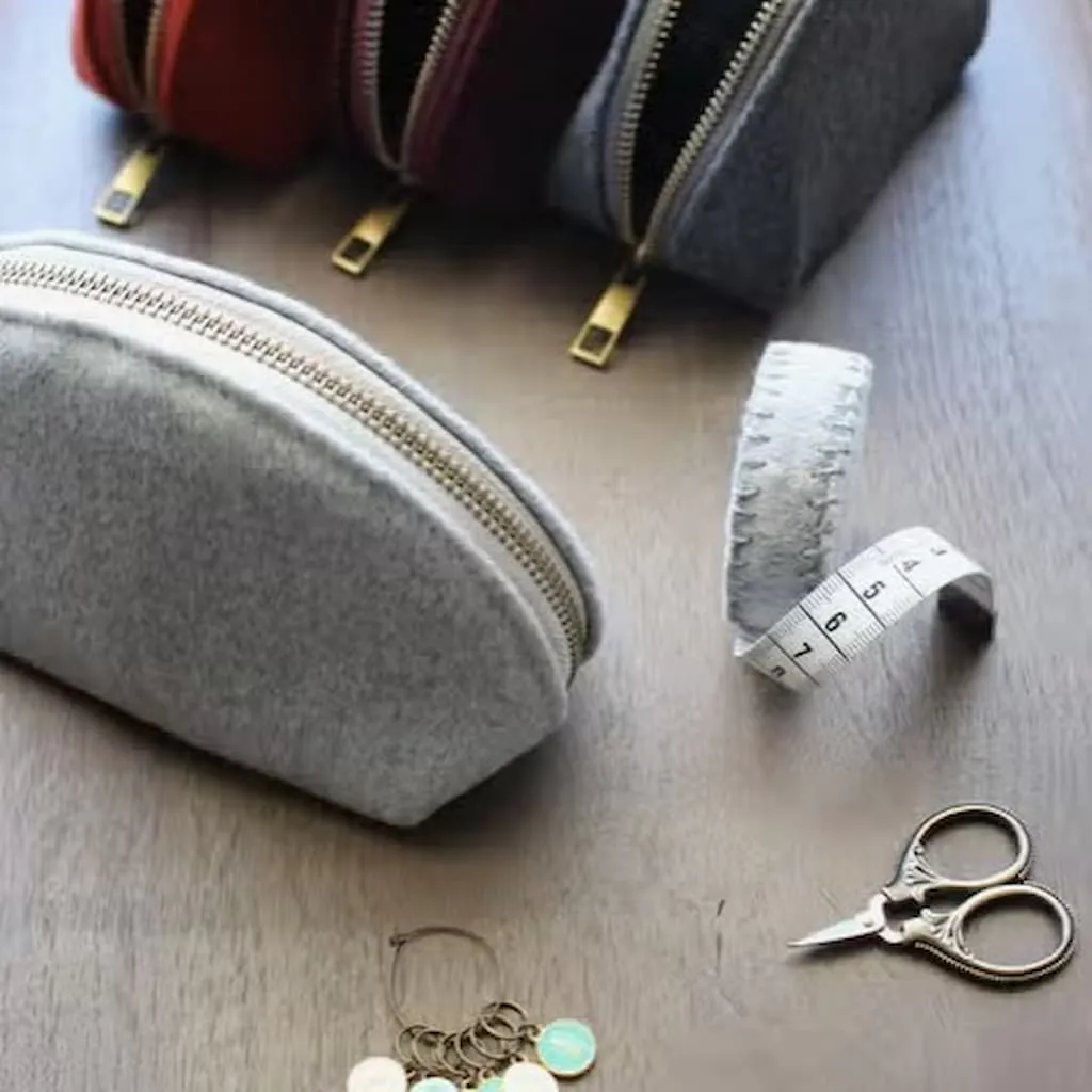 NNK Press Woolen Zippered Pouch | Filled