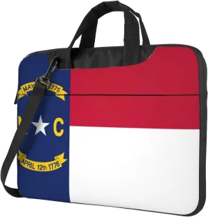North Carolina State Flag Print Laptop Adjustable Shoulder Strap With Handle Accessory Pocket For Men Women