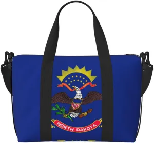 North Dakota State Flag Duffel Bags for Traveling - Lightweight Personal Item Travel Bags, Gym Bags for Men and Women
