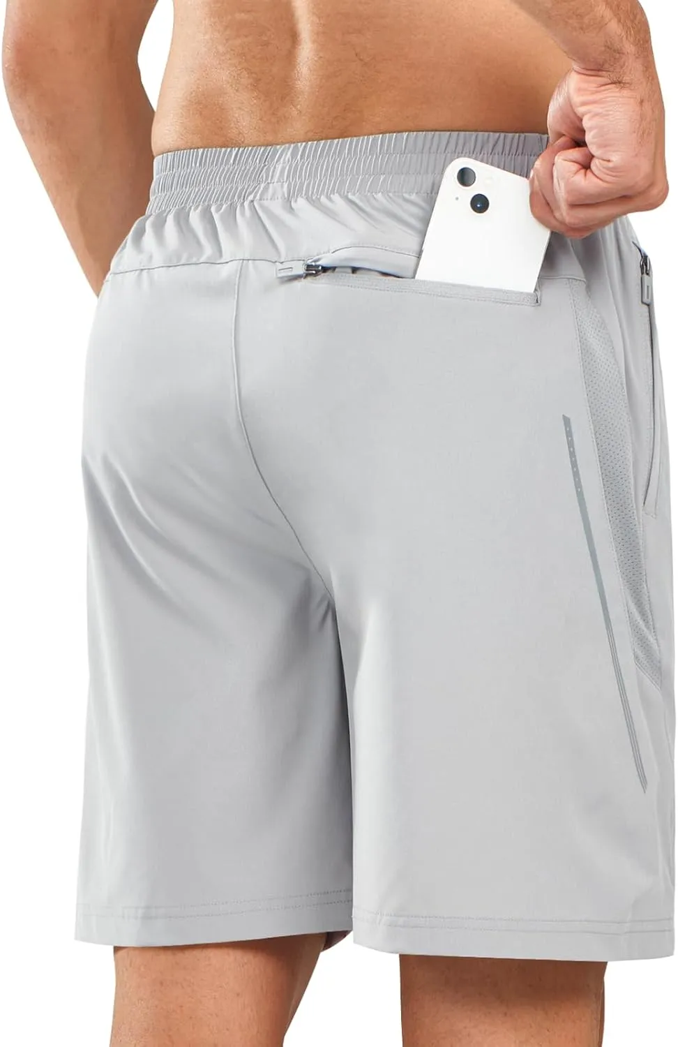 NORTHYARD Men's 7" Athletic Running Shorts with Zipper Pockets Quick Dry Lightweight Workout Gym Short