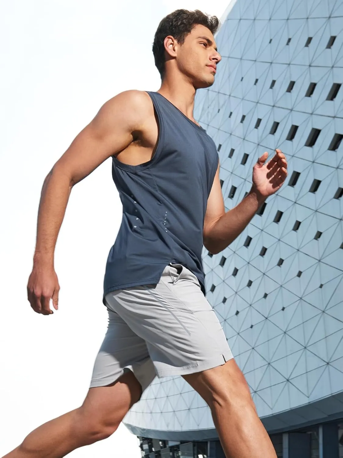 NORTHYARD Men's 7" Athletic Running Shorts with Zipper Pockets Quick Dry Lightweight Workout Gym Short