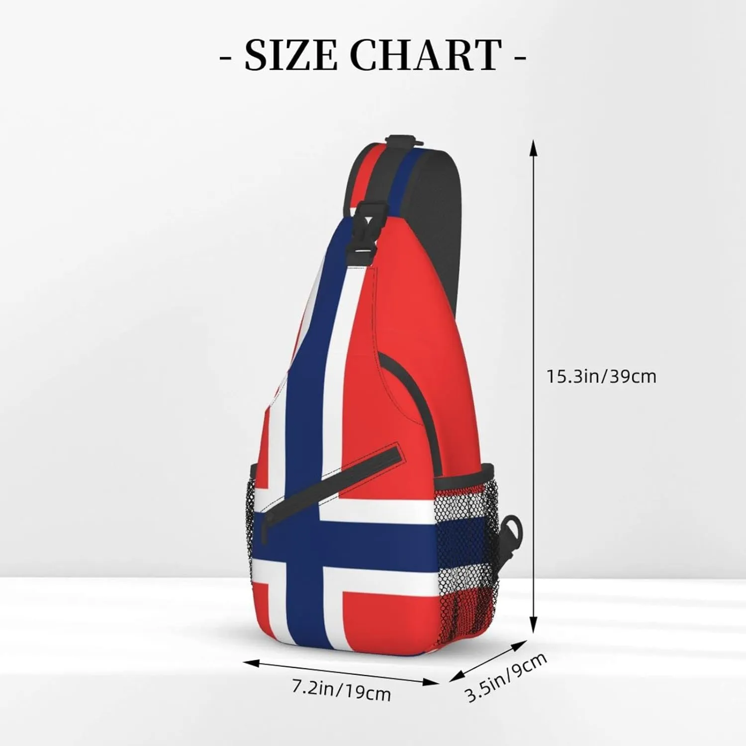 Norwegian flag Outdoor Cross-body Shoulder Bag, Unisex Backpack For Women Men Young Hiking Travel