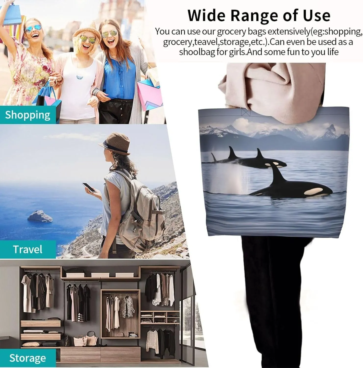 Ocean Sailboat Women Tote Bag,Casual Tote'S Handbag Big Capacity Shoulder Bag Crossbody Bag