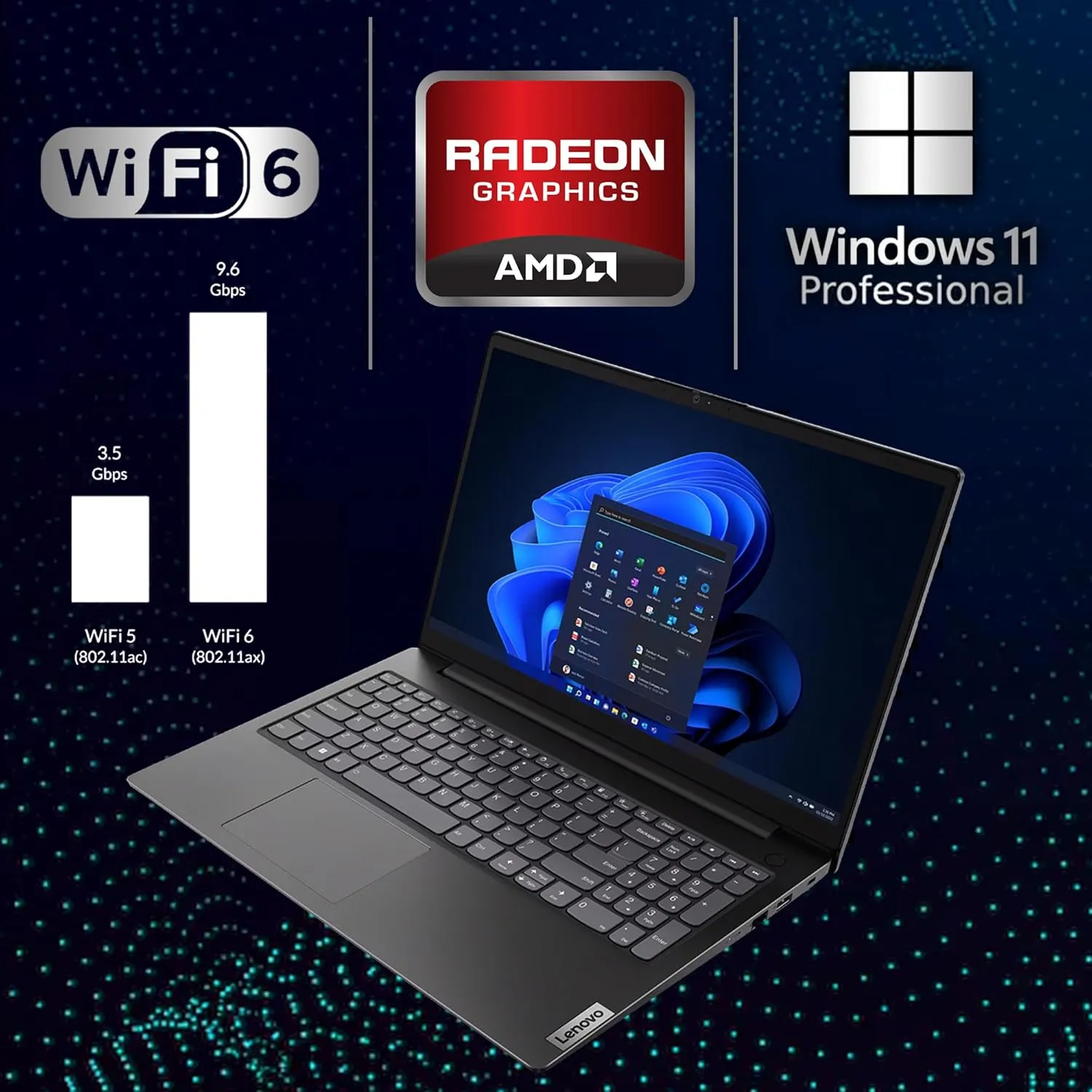 Oemgenuine Lenovo V15 Gen 4 15.6" FHD AMD Ryzen 7 7730U (Beats Intel i7-1355U), 40GB RAM, 2TB NVMe, Wi-Fi 6   BT, HDMI, RJ-45, HD Webcam, W11P, Business Laptop