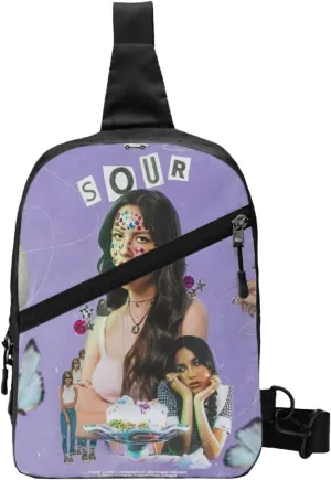 Olivia Songwriter Actress Rodrigo Crossbody Bag Handbag Adjustable Shoulder Pouch Hiking Daypack Classic Outdoor Rucksack Foldable Multipurpose Daypack